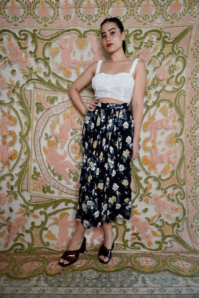Garden Drape Midi Skirt, 28W