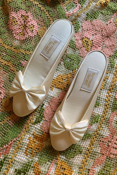 Cream Boudoir Slippers, 7
