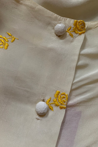 Embroidered Rose Blouse, M
