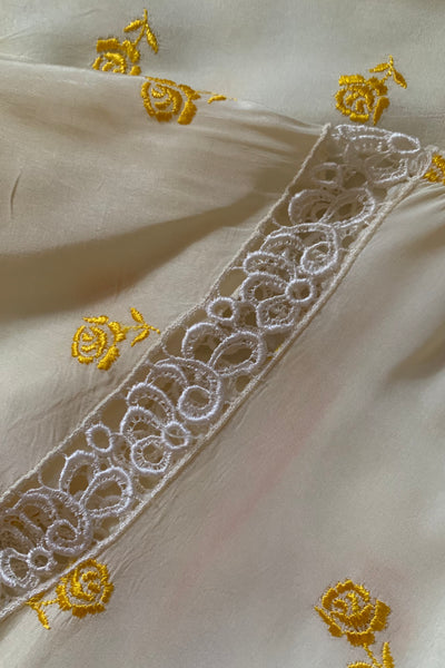 Embroidered Rose Blouse, M