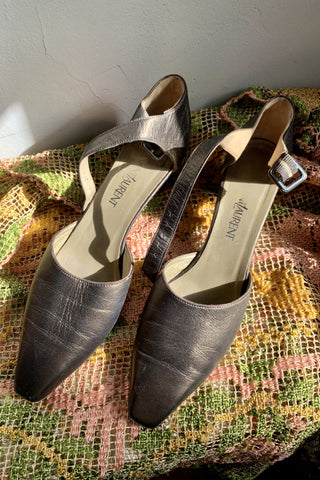 YSL Bronze D'Orsay Mary Janes, 8.5N