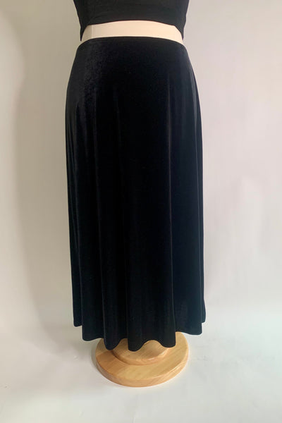 Velvet Midi Skirt, 1X-2X